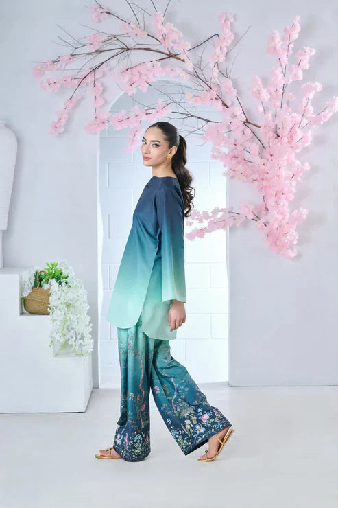Marine Blossom Printed 2-Piece